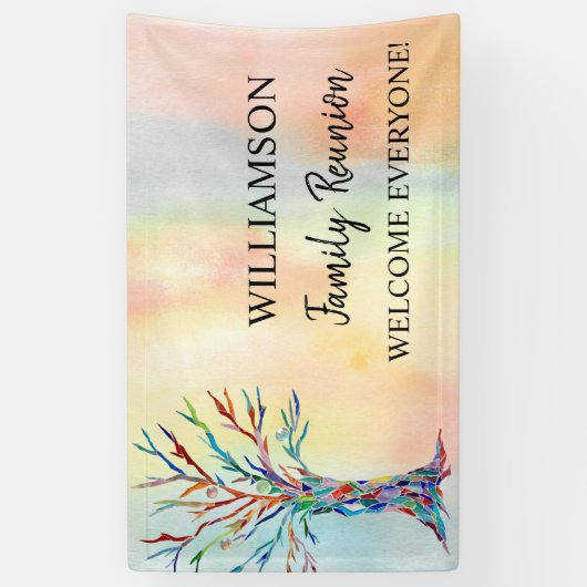 Familiestructuur gezinshereniging Welkomstbanner Spandoek (Verticaal)