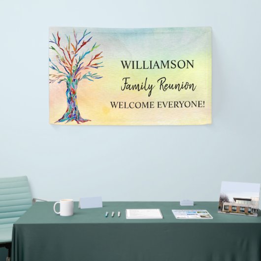 Familiestructuur gezinshereniging Welkomstbanner Spandoek (Beurs)
