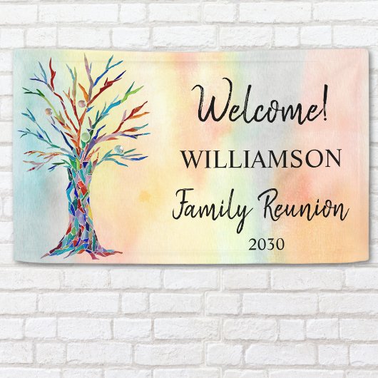 Familiestructuur gezinshereniging Welkomstbanner Spandoek