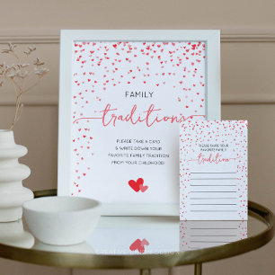 Familietradities ondertekenen Baby shower Poster