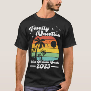  familievakantie 2023 Californische Santa Moni T-shirt