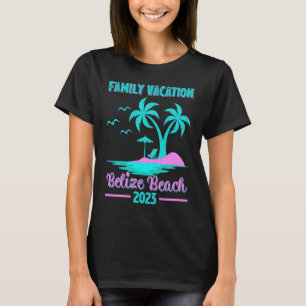 Familievakantie 2023 palmboom Belize strand T-shirt