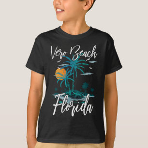 Familievakantie retro Sunset Florida Vero Beach T-shirt
