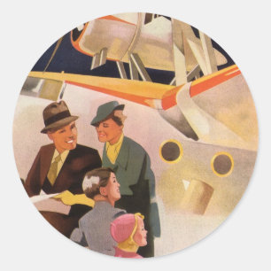  familievakantie via Seaplane met Propellers Ronde Sticker