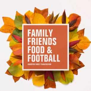 Familievrienden eten en football oranje Thanksgivi Servet