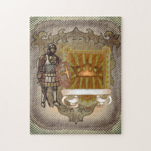 Familiewapen Schild Achternaam Legpuzzel