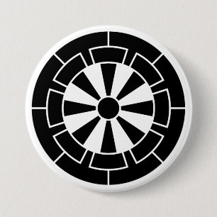 [Familiewapens] Genji-clan wiel Ronde Button 7,6 Cm