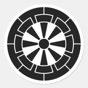 [Familiewapens] Genji-clan wiel Ronde Sticker