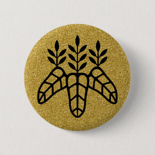 [Familiewapens] Taiko Paulownia Ronde Button 5,7 Cm