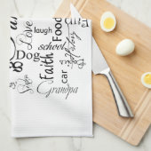 Familiewoorden Theedoek (Quarter Fold)