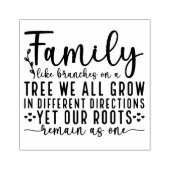 Familieworteltypografie Rubberstempel (Afrduk)