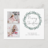 Famille 2 Photo couronne Turquoise Joyeuse carte d (Devant)