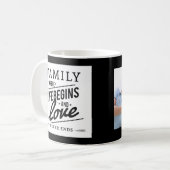 Famille, amour, tasse de café personnalisée de (Devant gauche)