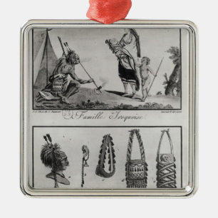 Famille, bras et ornements Iroquois