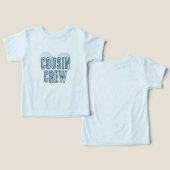 Famille Correspondante Cousin Crew Blue Heart (Design Recto & Verso)