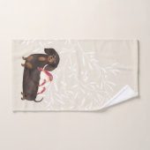 Famille Dachshund et Birds (Serviette à main)