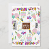 Famille d'amis Bonne invitation d'anniversaire (Devant)