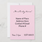 Famille d'amis Bonne invitation d'anniversaire (Dos)