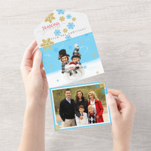 Famille de 3 ajouter votre visage à une carte de b