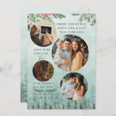 Famille de 4 faire-part de grossesse aquarelle (Devant / Derrière)