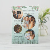 Famille de 4 faire-part de grossesse aquarelle (Debout devant)