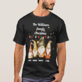 Famille de 4 Gnome T-shirt de Noël (Devant)