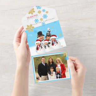 Famille de 5 ajouter votre visage à une carte de b