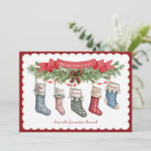 Famille de 5 | Carte de vacances de Noël Stocker (Debout devant)