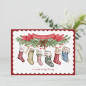 Famille de 6 | Carte de vacances de Noël Stocker (Debout devant)