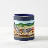 Famille de caille avec Peeps Navy Blue Mug Southwe (Centre)