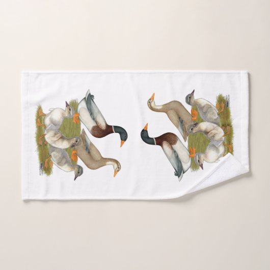 Famille de canard de la Saxe (Serviette à main)