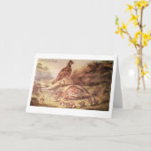 Famille de carte de voeux de cailles (Fleur jaune)