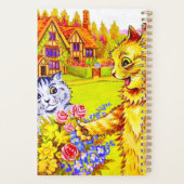 Famille de chats dans le jardin (Dos)