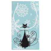 Famille de chats noirs Flakes blancs sur Sac cadea (Dos)