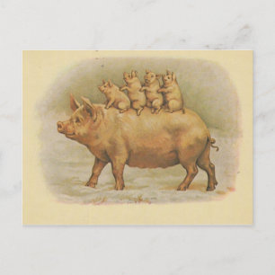 Famille de cochon briefkaart