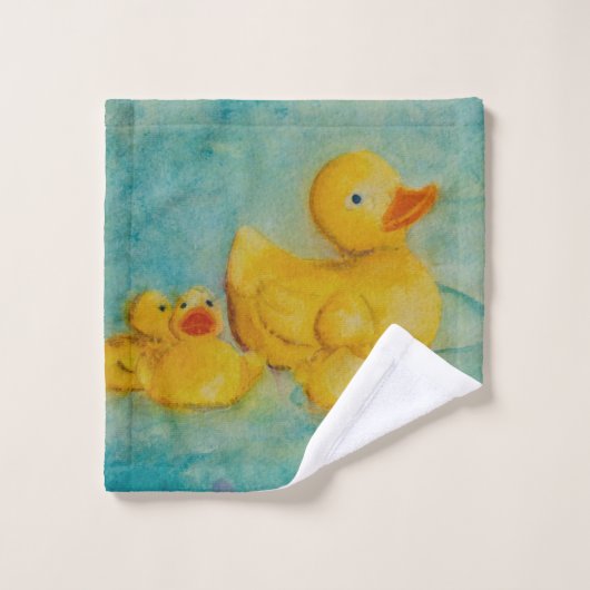 Famille de Duckie en caoutchouc ! (Gant de toilette)