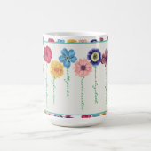 Famille de fleurs (6 noms) Mug de café (Centre)