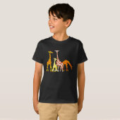 Famille de girafe dans le T-shirt de l'enfant (Devant entier)