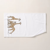 Famille de girafe dans l'ensemble Brown et beige (Serviette à main)