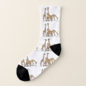 Famille de girafe dans les chaussettes Brown et (Gauche - extérieur)