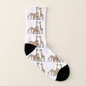 Famille de girafe dans les chaussettes Brown et (Gauche intérieur)
