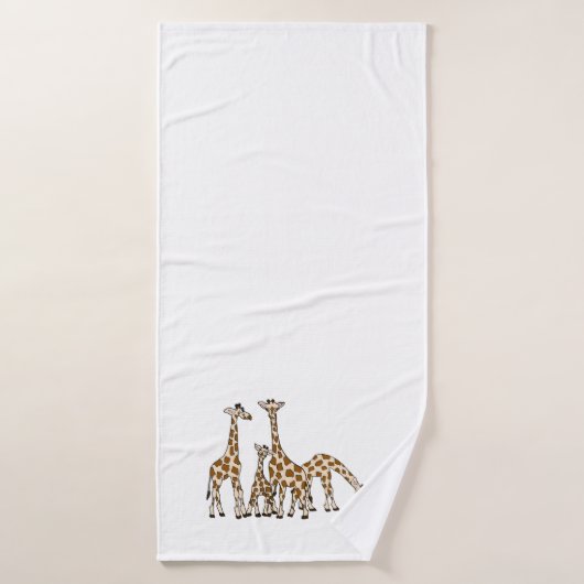 Famille de girafe en serviette Brown et beige de (Serviette de bain)