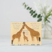 Famille de Giraffe - Faire-part de naissance (Debout devant)