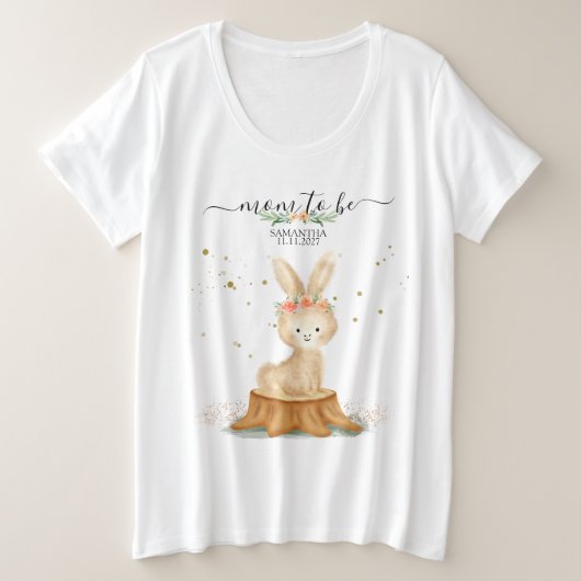 Famille de lapins faune bébé MAMAN À VENIR (Design devant)