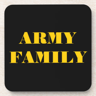 Famille de l'armée de dessous de verre