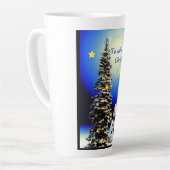Famille de neige Latte Mug (Angle gauche)
