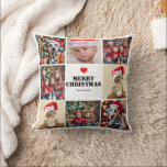 Famille de Noël 8 Photo Collage<br><div class="desc">Profitez de cette période de vacances avec une touche d'amour personnalisée ! Cette Famille de Noël 8 Photo Collage Jeter l'oreiller est la façon parfaite de présenter vos souvenirs les plus chers - des moments de fête en famille aux instantanés hivernaux qui réchauffent le coeur. Avec un espace pour huit...</div>