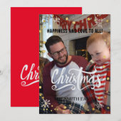 Famille de Noël, bébé Père Noël Carte de vacances (Devant / Derrière)