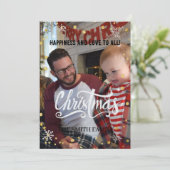 Famille de Noël, bébé Père Noël Carte de vacances (Debout devant)