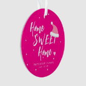 Famille de Noël rose nom de la maison douce maison (devant)